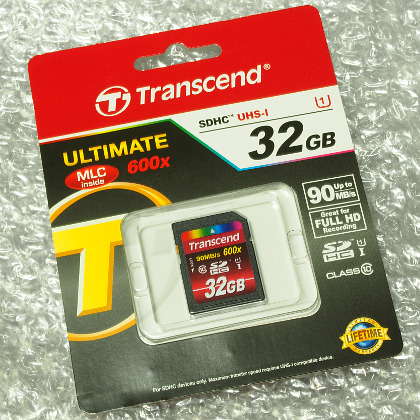 トランセンド SDHCカード 32GBパッケージ外観